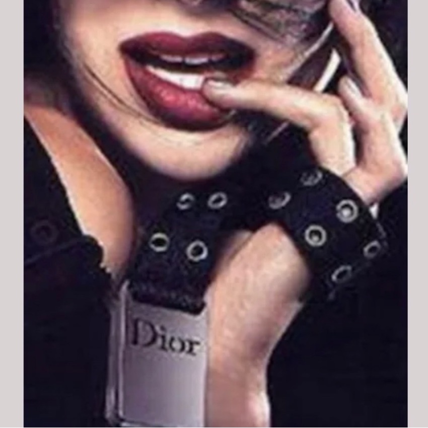 Dior Street Chic 760 Uptown Bracelet Bag Charm Lipstick Black Silver Metal